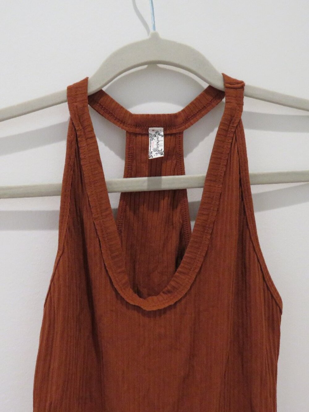 INTIMATELY FREE PEOPLE Speed Dial Bodysuit Bronze Brown Ribbed Small Minimalist - Picture 4 of 12